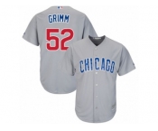 Men's Majestic Chicago Cubs #52 Justin Grimm Authentic Grey Road Cool Base MLB Jersey