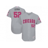 Men's Majestic Chicago Cubs #52 Justin Grimm Grey Mother's Day Flexbase Authentic Collection MLB Jersey