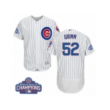 Men's Majestic Chicago Cubs #52 Justin Grimm White 2016 World Series Champions Flexbase Authentic Collection MLB Jersey