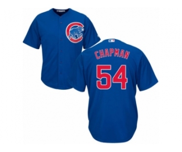 Men's Majestic Chicago Cubs #54 Aroldis Chapman Replica Royal Blue Alternate Cool Base MLB Jersey