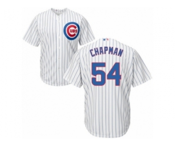 Men's Majestic Chicago Cubs #54 Aroldis Chapman Replica White Home Cool Base MLB Jersey