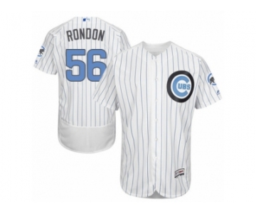 Men's Majestic Chicago Cubs #56 Hector Rondon Authentic White 2016 Father's Day Fashion Flex Base MLB Jersey