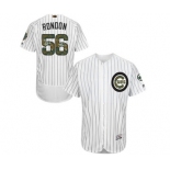 Men's Majestic Chicago Cubs #56 Hector Rondon Authentic White 2016 Memorial Day Fashion Flex Base MLB Jersey