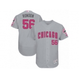 Men's Majestic Chicago Cubs #56 Hector Rondon Grey Mother's Day Flexbase Authentic Collection MLB Jersey