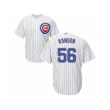 Men's Majestic Chicago Cubs #56 Hector Rondon Replica White Home Cool Base MLB Jersey