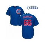 Men's Majestic Chicago Cubs #66 Munenori Kawasaki Authentic Royal Blue Alternate Cool Base MLB Jersey