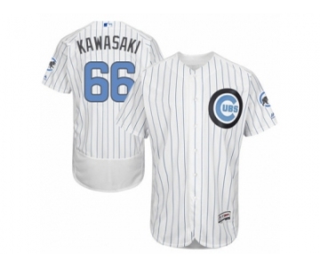 Men's Majestic Chicago Cubs #66 Munenori Kawasaki Authentic White 2016 Father's Day Fashion Flex Base MLB Jersey