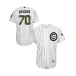 Men's Majestic Chicago Cubs #70 Joe Maddon Authentic White 2016 Memorial Day Fashion Flex Base MLB Jersey