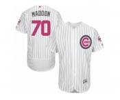 Men's Majestic Chicago Cubs #70 Joe Maddon Authentic White 2016 Mother's Day Fashion Flex Base MLB Jersey