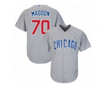 Men's Majestic Chicago Cubs #70 Joe Maddon Replica Grey Road Cool Base MLB Jersey