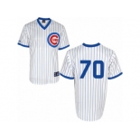 Men's Majestic Chicago Cubs #70 Joe Maddon Replica White 1988 Turn Back The Clock Cool Base MLB Jersey