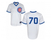 Men's Majestic Chicago Cubs #70 Joe Maddon Replica White 1988 Turn Back The Clock Cool Base MLB Jersey