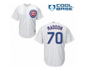 Men's Majestic Chicago Cubs #70 Joe Maddon Replica White Home Cool Base MLB Jersey