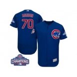 Men's Majestic Chicago Cubs #70 Joe Maddon Royal Blue 2016 World Series Champions Flexbase Authentic Collection MLB Jersey