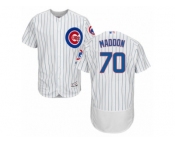 Men's Majestic Chicago Cubs #70 Joe Maddon White Flexbase Authentic Collection MLB Jersey