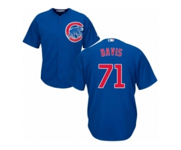 Men's Majestic Chicago Cubs #71 Wade Davis Replica Royal Blue Alternate Cool Base MLB Jersey