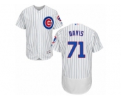 Men's Majestic Chicago Cubs #71 Wade Davis White Home Flexbase Authentic Collection MLB Jersey