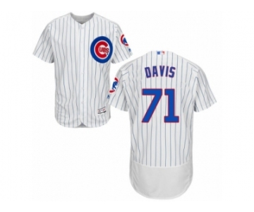 Men's Majestic Chicago Cubs #71 Wade Davis White Home Flexbase Authentic Collection MLB Jersey