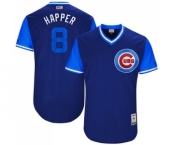 Men's Majestic Chicago Cubs #8 Ian Happ Happer Authentic Navy Blue 2017 Players Weekend MLB Jersey