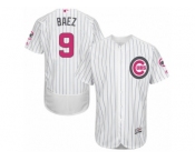 Men's Majestic Chicago Cubs #9 Javier Baez Authentic White 2016 Mother's Day Fashion Flex Base MLB Jersey