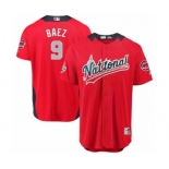 Men's Majestic Chicago Cubs #9 Javier Baez Game Red National League 2018 MLB All-Star MLB Jersey