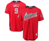 Men's Majestic Chicago Cubs #9 Javier Baez Game Red National League 2018 MLB All-Star MLB Jersey