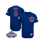 Men's Majestic Chicago Cubs #9 Javier Baez Royal Blue 2016 World Series Champions Flexbase Authentic Collection MLB Jersey