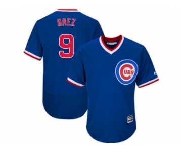 Men's Majestic Chicago Cubs #9 Javier Baez Royal Blue Flexbase Authentic Collection Cooperstown MLB Jersey