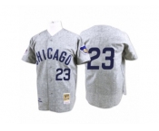 Men's Mitchell and Ness Chicago Cubs #23 Ryne Sandberg Replica Grey 1969 Throwback MLB Jersey