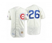 Men's Mitchell and Ness Chicago Cubs #26 Billy Williams Authentic Cream 1969 Throwback MLB Jersey