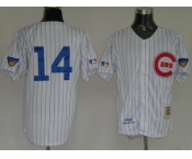 mlb chicago cubs #14 banks m&n white(blue strip) 1969