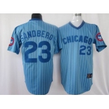 mlb chicago cubs #23 sandberg m&n blue(white strip)