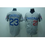 mlb chicago cubs #23 sandberg m&n grey