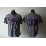 mlb chicago cubs #31 maddux m&n grey