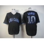 mlb jerseys chicago cubs #10 santo black[fashion]