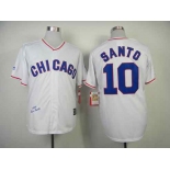 mlb jerseys chicago cubs #10 santo white[m&n 1968]