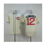 mlb jerseys chicago cubs #12 schwarber cream[1929 m&n][schwarber]