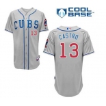 mlb jerseys chicago cubs #13 castro grey[2014 new]