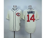 mlb jerseys chicago cubs #14 banks cream[1929 m&n]