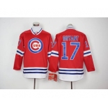 mlb jerseys chicago cubs #17 kris bryant red long sleeve