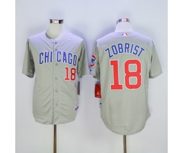 mlb jerseys chicago cubs #18 ben zobrist grey-1[zobrist]