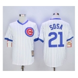 mlb jerseys chicago cubs #21 sosa white(grey strip)[m&n]