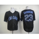 mlb jerseys chicago cubs #23 sandberg black[fashion]