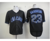 mlb jerseys chicago cubs #23 sandberg black[fashion]