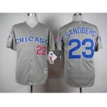 mlb jerseys chicago cubs #23 sandberg grey[m&n 1990]