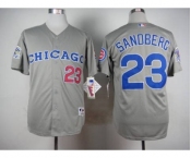 mlb jerseys chicago cubs #23 sandberg grey[m&n 1990]