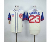 mlb jerseys chicago cubs #23 sandberg white[2015 new]