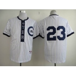 mlb jerseys chicago cubs #23 sandberg white(blue strip)[2013 new]