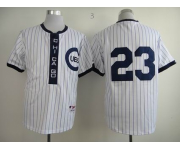 mlb jerseys chicago cubs #23 sandberg white(blue strip)[2013 new]