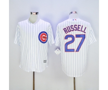 mlb jerseys chicago cubs #27 addison russell white(blue strip)